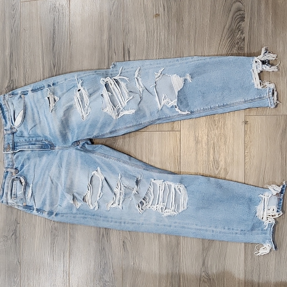 Distressed Mom Jeans